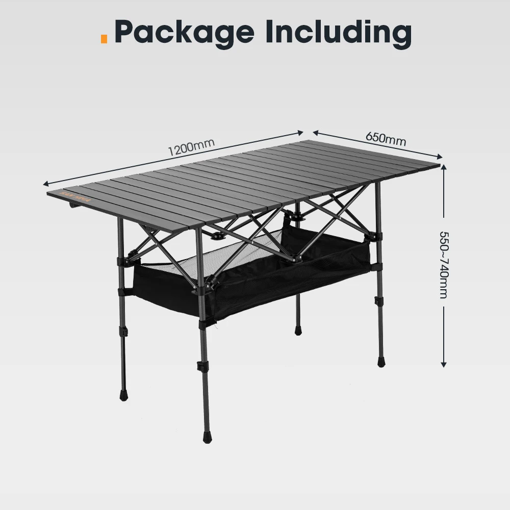 Outdoor picnic folding table folding camping table height adjustable collapsible cooking barbecue grill table