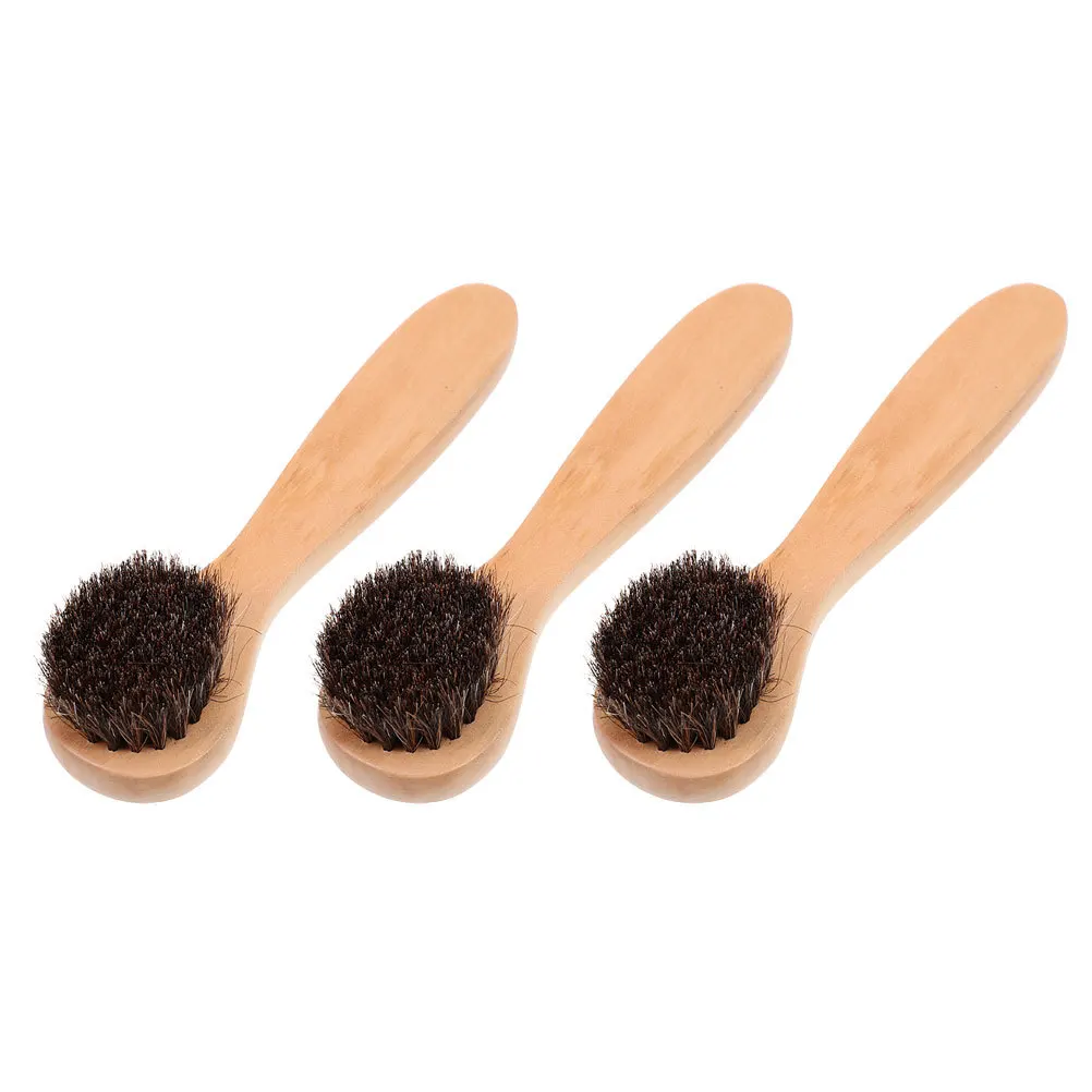 

3pcs Face Scrubber Wood Handle Soft Bristles Facial Cleansing Brush For Deep Cleansing Exfoliating Skin Care Portable Travel