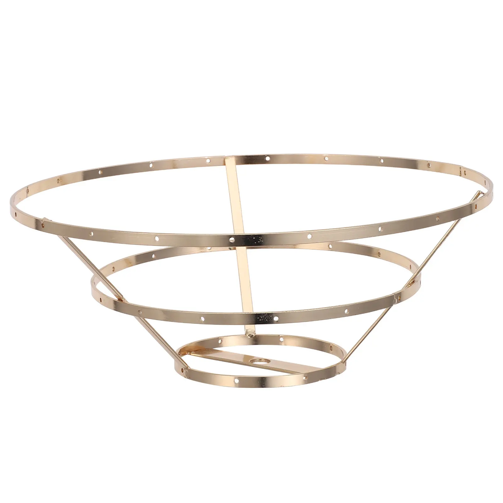 DIY Shell Ceiling Light Frame Metal Drum Lampshade Frame Crystal Pendant Light Holder Brackets for Wedding Bedroom Hallway