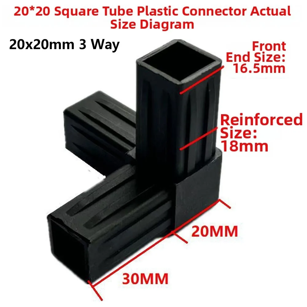 1Pcs 20/25/30mm Square Pipe Fitting 2/3/4/5-Way X-L-T Shape Pipe Angle Code Easy Installation Six Way Channel Cross Pipe Fitting