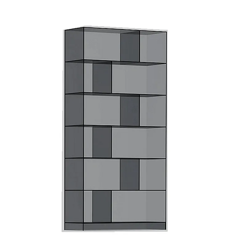 Light luxury acrylic to the living room combination large-capacity book cabinet figure multi-layer storage floor display rack