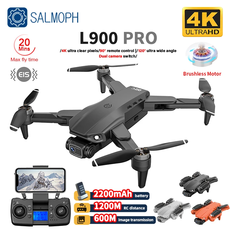 L900 Pro  Drone 4K Professional With Camera WIFI Optical Flow FPV Brushless Motor Quadcopter RC Mini  Dron