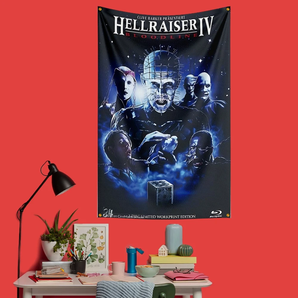 Hellraiser Horror Movie Flag 3x5 FT Polyester Wall Hanging Banner for Bedroom Decor - Image 3
