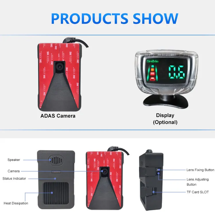 AlwayCare AWJ301 Enterprise-grade Anti-Collision Warning System Lane Departure Sensor Vehicle Car Collision Avoidance Car Alarms