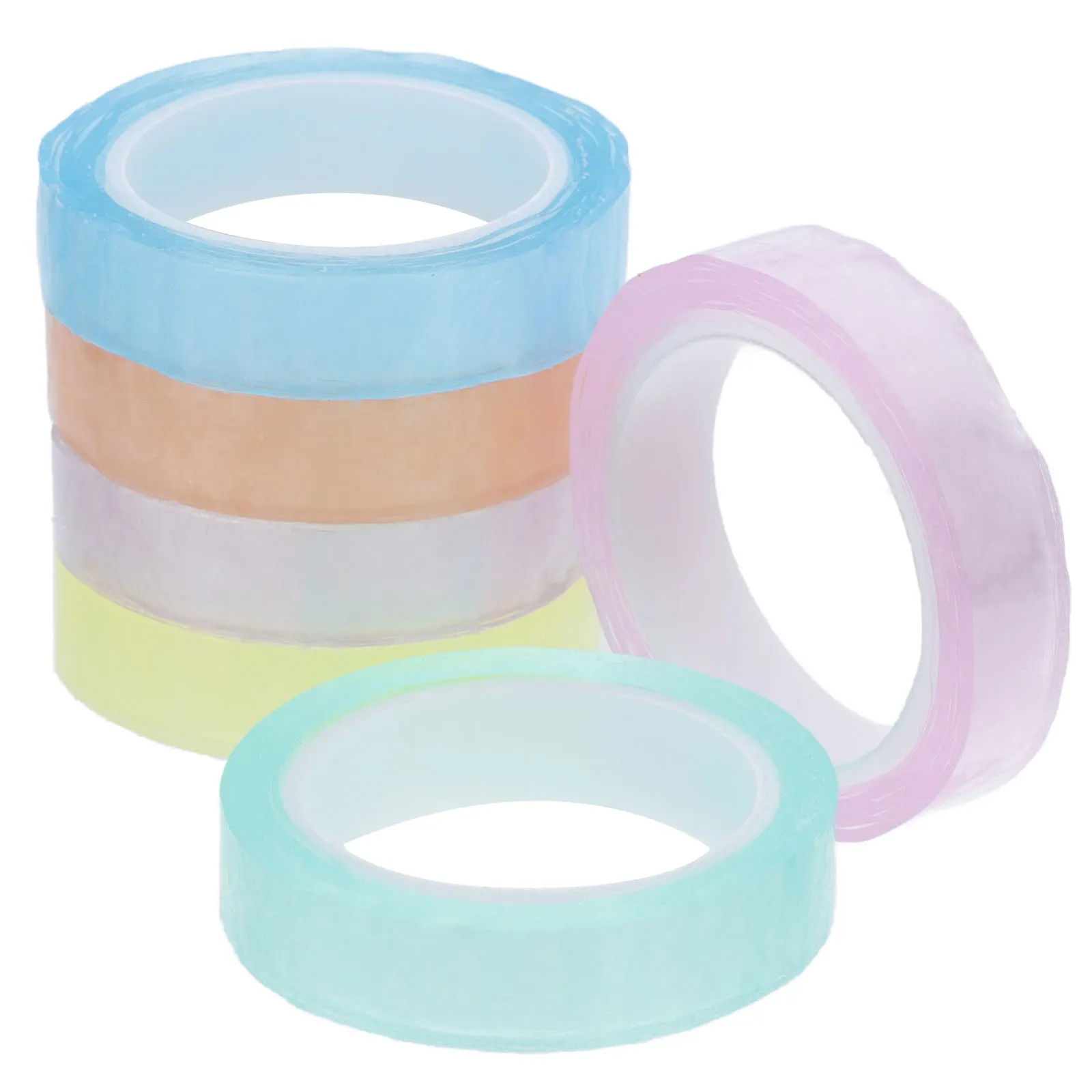 

6 Rolls Unzip Adhesive Tape Decorative Colored Tapes Ball Bubble Plastic