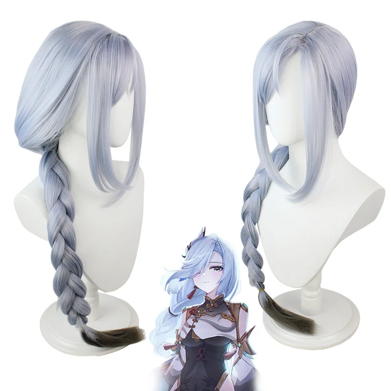 Game Genshin Impact Shenhe Cosplay Costume Jumpsuit Wig Shen He Genshin Battle Suits Anime Outfits Costume