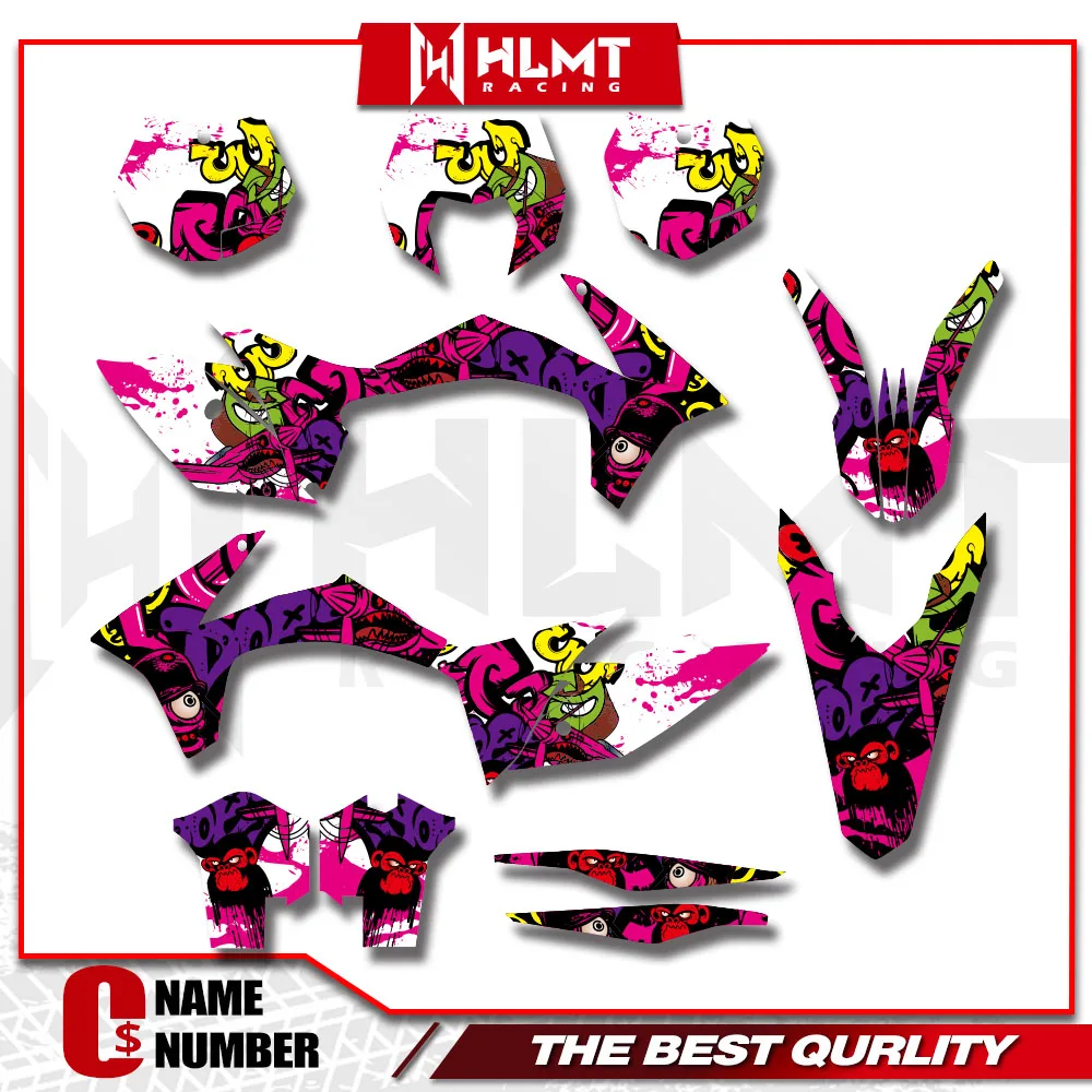 Motocross Full Graphic Background Decal Stickers Kit For KTM 125 200 250 300 350 450 500 EXC 2012 2013 XC 2011 Custom Decoration