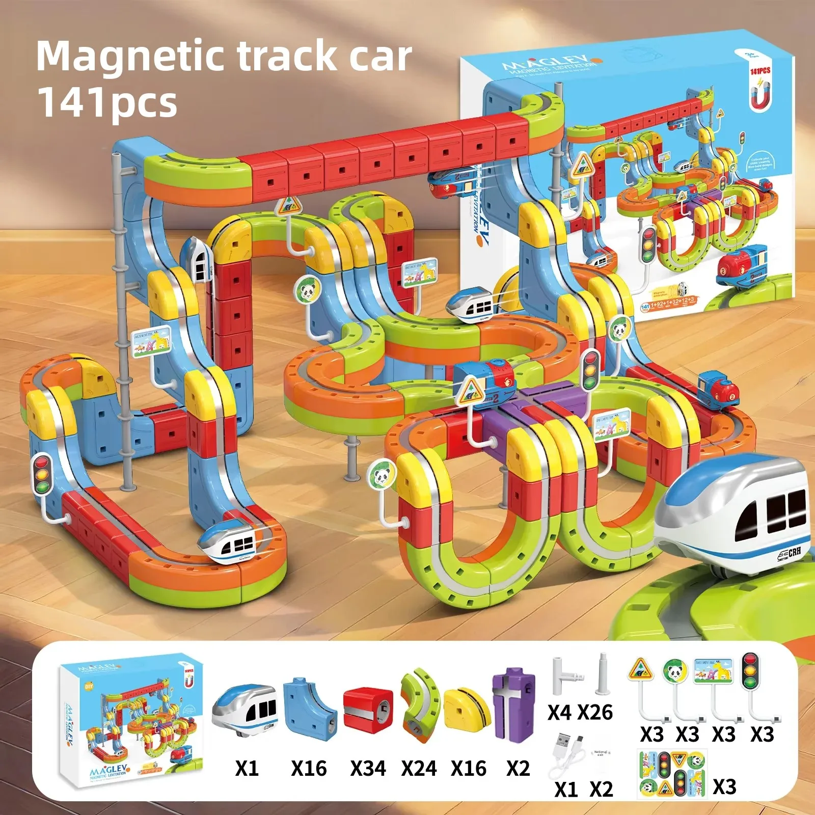 

Sell Well Children'S Anti-Gravity Magnetic Attraction Track Train Changeable Magnetic Magic Rail Car Electric Train Toy