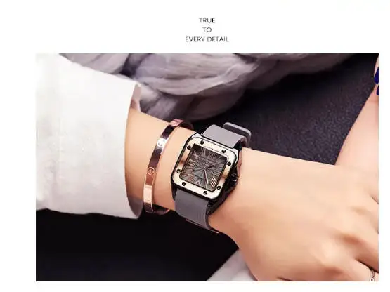 Fashion GUOU Brand Watch Rectangula Quartz Ladies Women\'s Watches Leather Upscale Large Dial Top Luxury Women relogio feminino