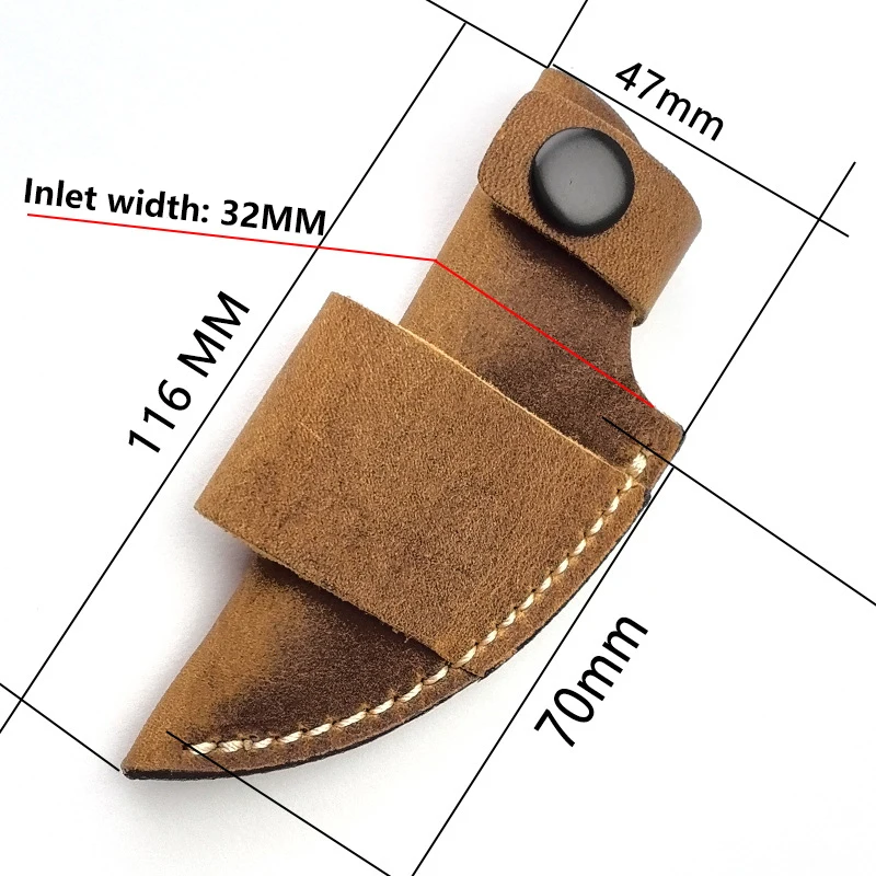 Portable Leather Knife Scabbard for Outdoor Hunting, Protective Sheath Cover for Small Blade