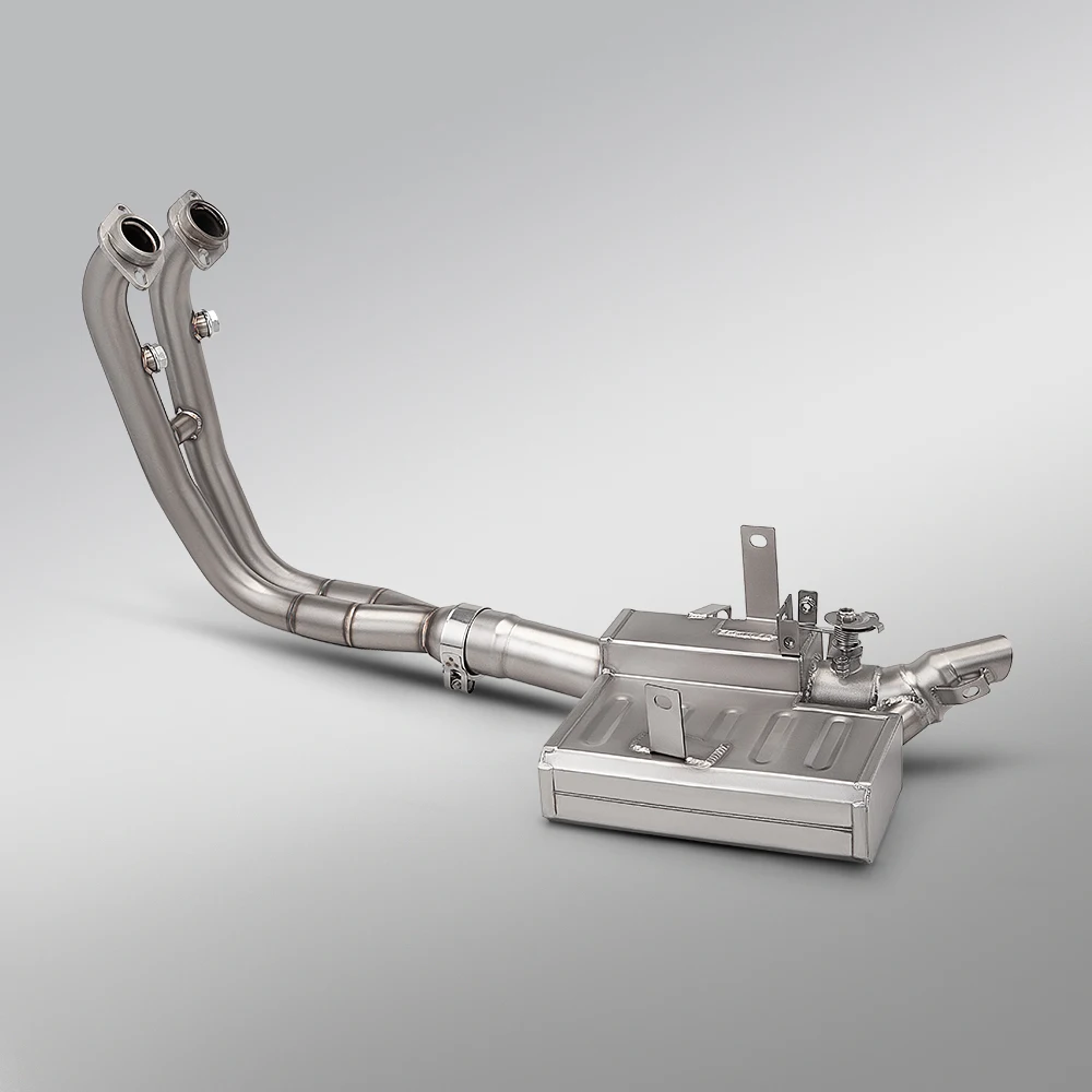 Valved Exhaust Header Pipe System Stainless Steel Front Exhaust Valve Pipe Fit FOR CFMOTO 450SR 450 SR Valve Front Pipe