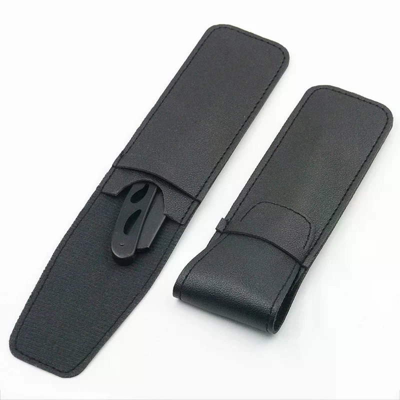 /JCS/Razor Case Shaver Pouches For Razor And Razor Blade Safe PU Leather Black Protective Bag Leather