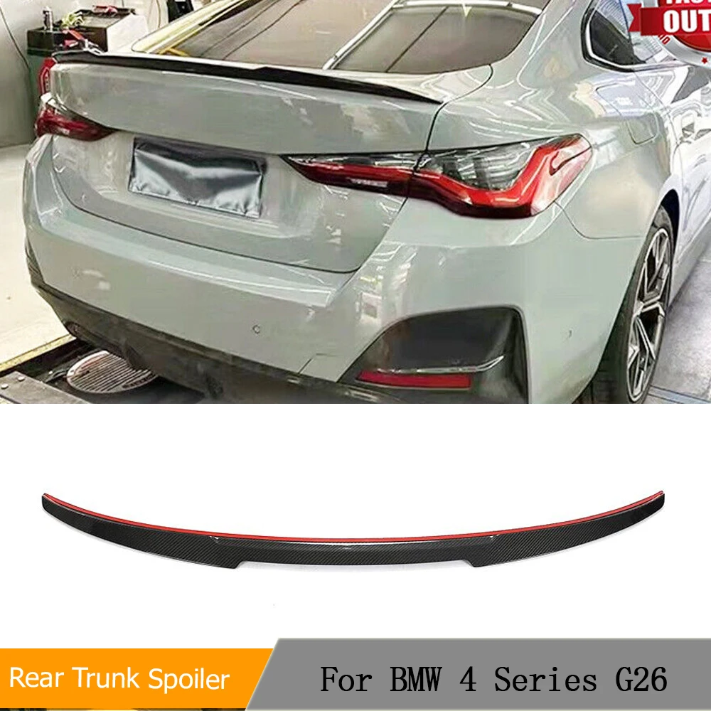 

Carbon Fiber Car Rear Trunk Spoiler Wing for BMW 4 Series I4 G26 M Sport Sedan 430i 440i 2021-2023 Trunk Boot Lip Wing Spoiler