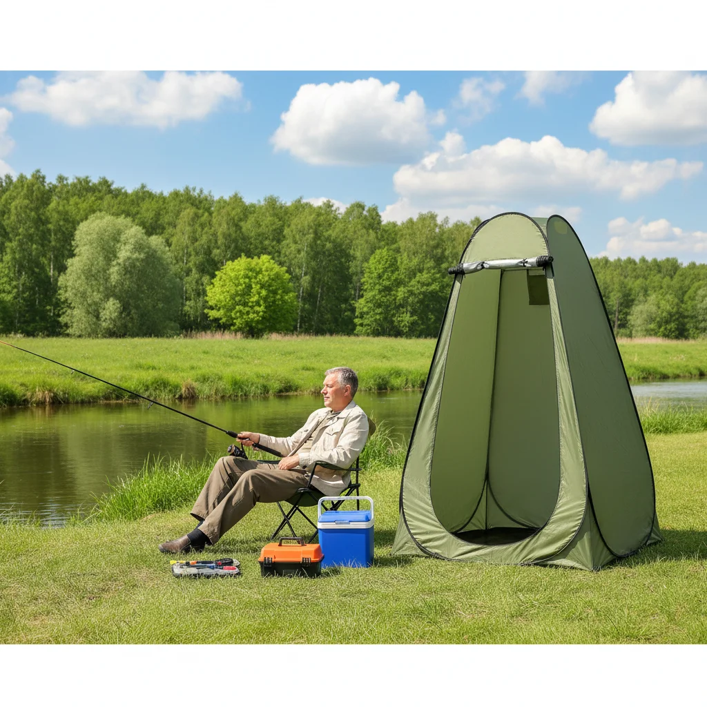 1,2*1,2*1,9m Outdoor-Duschzelt, Faltbares Privatsphären-Zelt, Tragbares Toilettenzelt, Umkleidekabine für Wandern und Picknicks – Detail 4