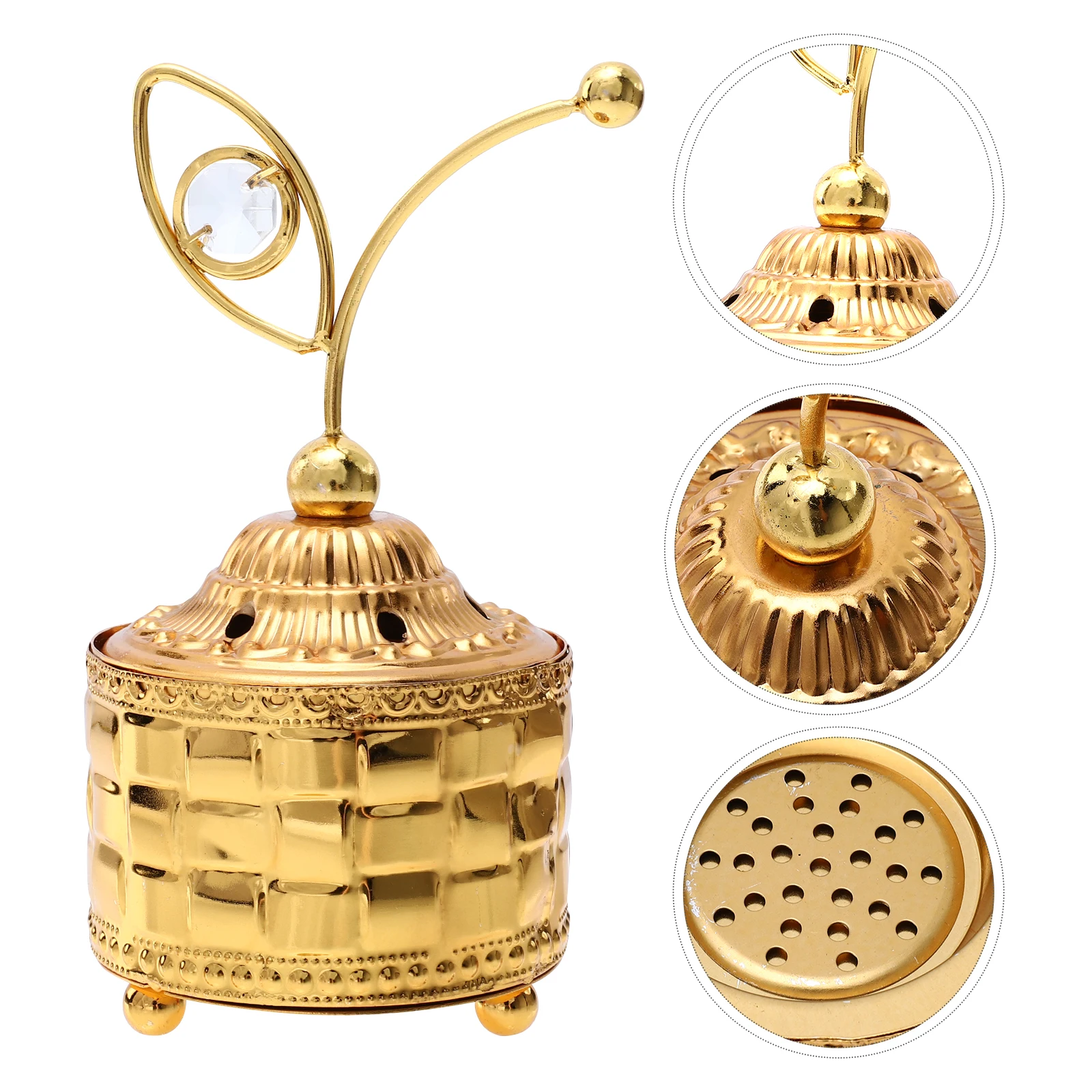 

1Pcs Metal Censer Holder Iron Incense Burner Decorative Base for Home Meditation Relaxation Decor Indoor Aromatherapy Adornment