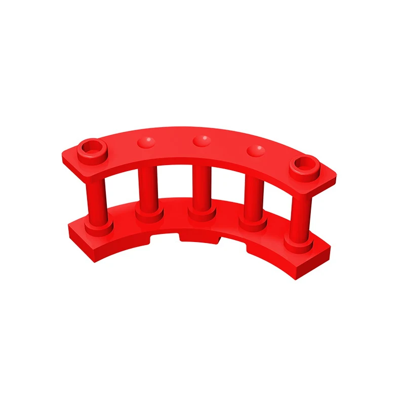 MOC PARTS GDS-880 Fence 4 x 4 x 2 Quarter Round Spindled with 2 Studs compatible with lego 30056 toys Assembles Building Blocks