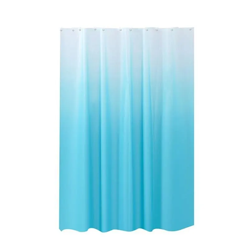 Fashion Plain Color Gradient Shower Curtain Waterproof, Mildew Proof And Moisture-proof Shower Curtain In Bathroom