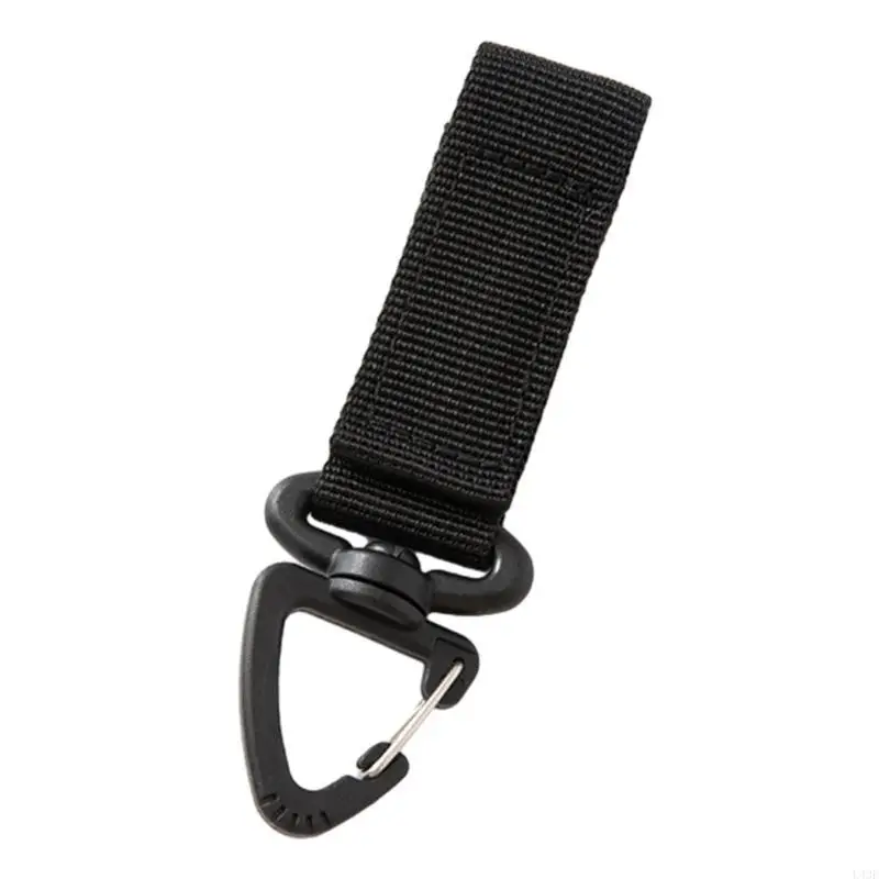 3 Pcs Tactically Belt Hanging Carabiner Hook Belt Clip Buckle 360 Degree Rotating Nylon Webbing Buckle Strap Clip