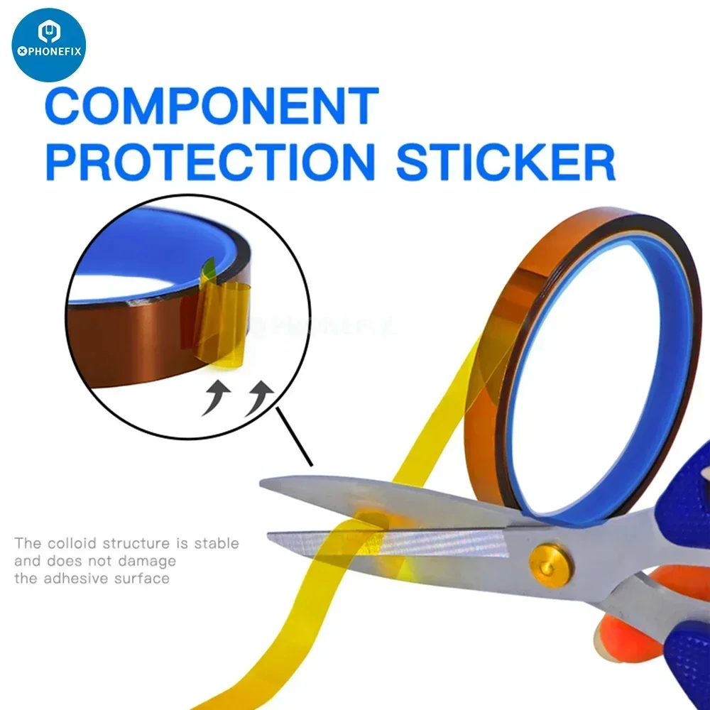 

1/510pcs High-temperature Electronic Adhesive Tape 2/5/10/15/20/25/30mm 35M Polyimide Adhesive Insulating Tape Board Protection