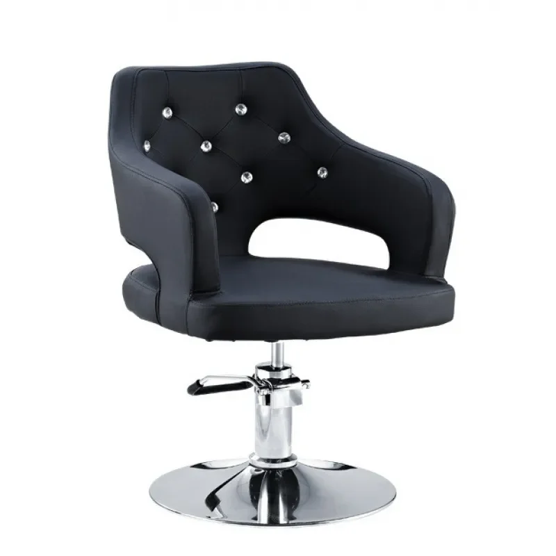 Factory Direct Barber Chair Reclining Salon Seat European Style Makeup Stool for Women Black Default No Brand
