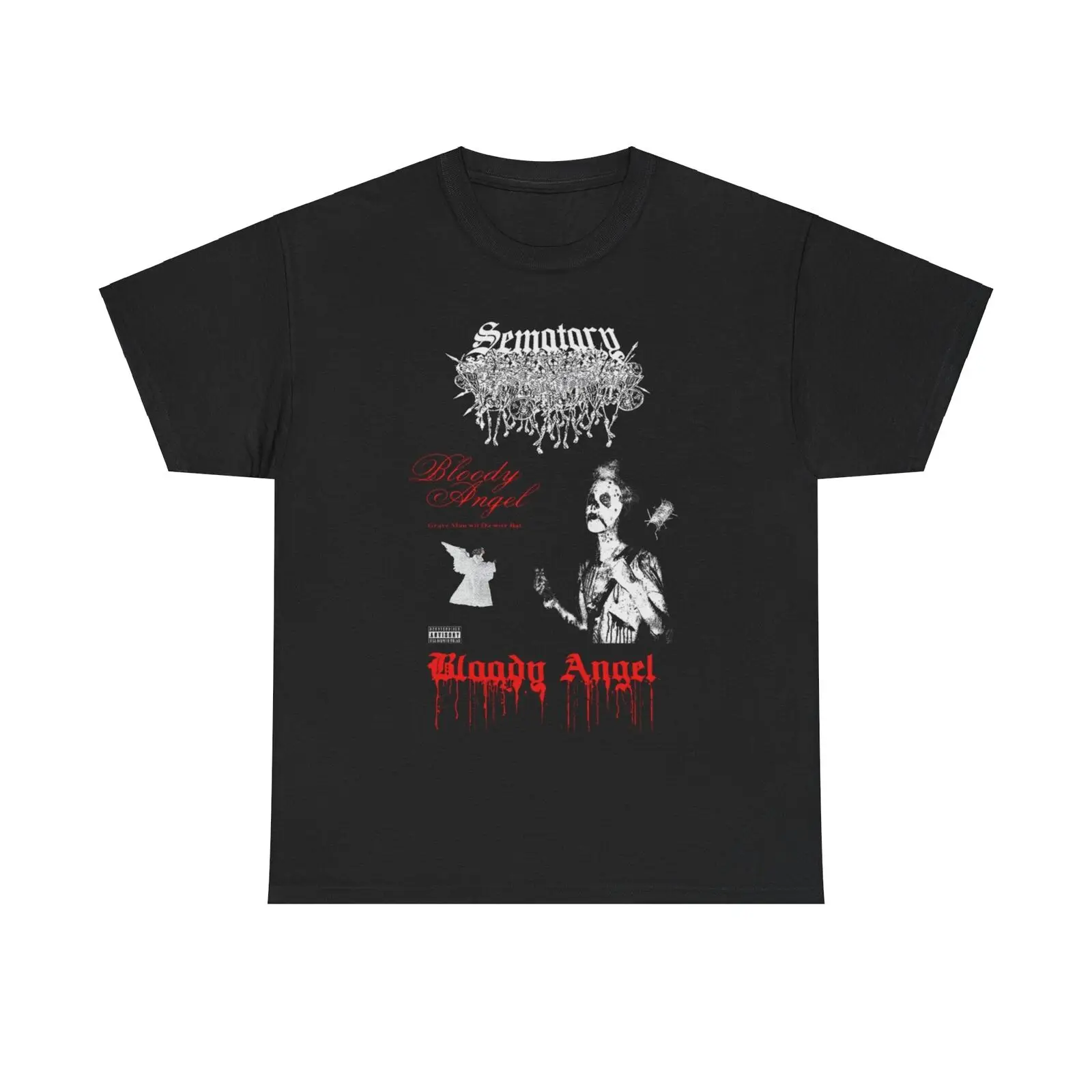 

Haunted Mound Bloody Angel Sematary Album Tour Merch T-Shirt - All Sizes