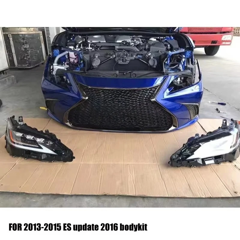 

Car Accessories Car Body Kit Full Grill Kit For ES 2013 2014 Upgrade To 2015 2016 2017 ES250 ES350 Bodykit With HeadLamp