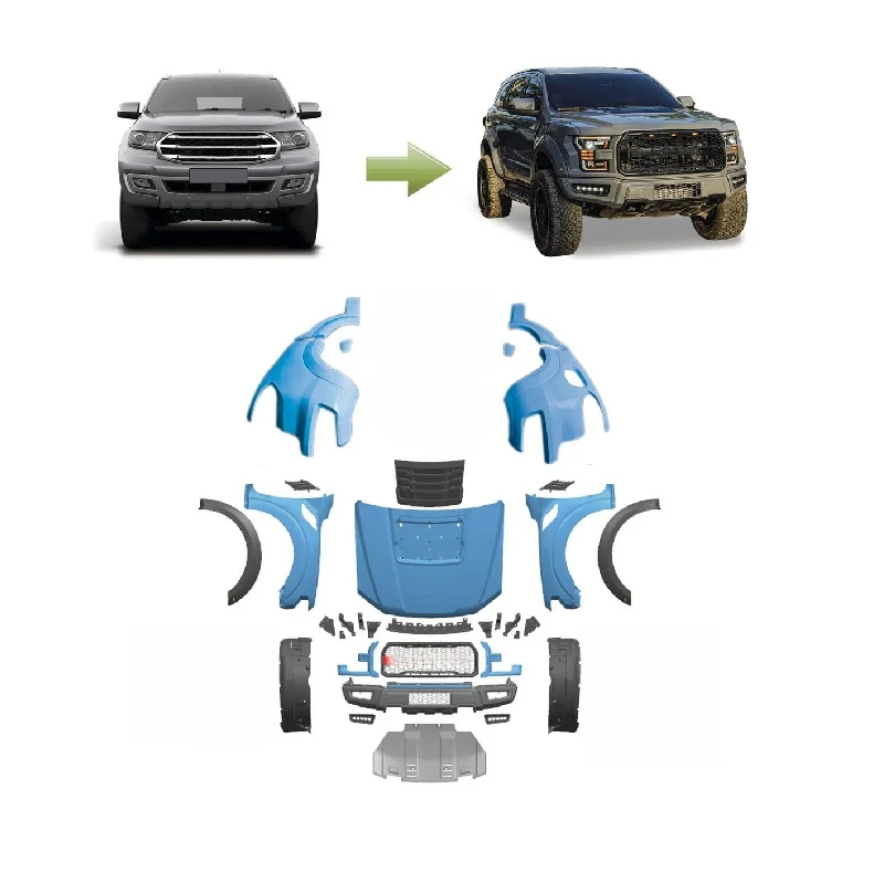 

Car Conversion Off Road 4x4 Pickup Truck Facelift Bodykit Upgr to F150 Raptor Body Kits