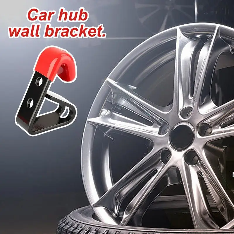Tire Wheel Rim Hub Hanging Metal Hook Wall Mounted Racing Hook Car Rim Display Stands Wheel Rim Wall Holder Exterior Car Parts