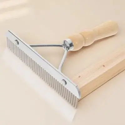 

Ergonomic Wooden Handle Pet Hair Comb Brush Grooming Supplies Non-Slip Durable Corrosion Resistant Easy Clean Horse for Horse