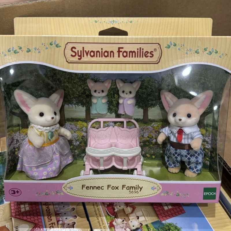 Anime Sylvanian Families Figuren Highbranch Giraffe Dierenset Babyset Pop Figuren Kamer Ornamenten Kerst Massaal Speelgoed Cadeau