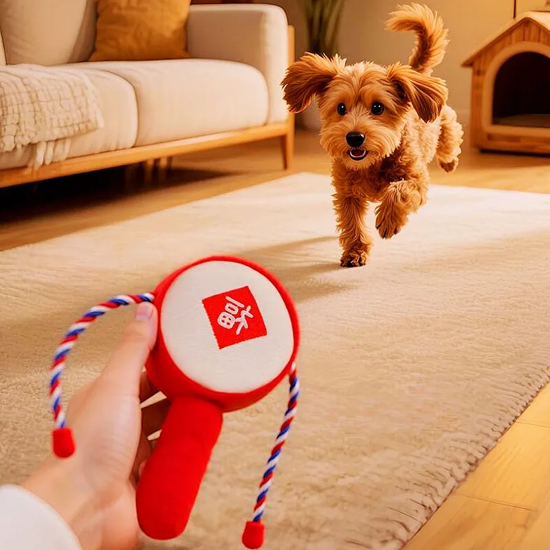 Hundespielzeug, kaubeständiges interaktives Hundespielzeug, bissfestes Hundespielzeug mit Glöckchen, weiche Seile, Spielzeug für Hunde, Zahnreinigung, Welpentraining