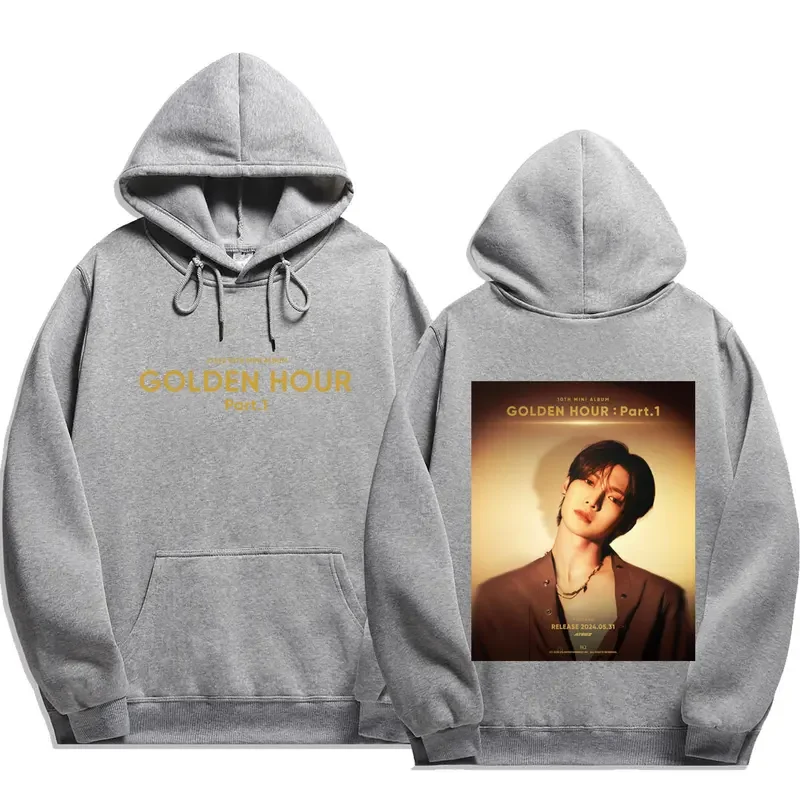 Ateez GOLDEN HOUR part 1Hip Hop Hoodies Men Fashion Long Sleeve Sweatshirts Men Cool Casual Harajuku Streetwear Pullovers