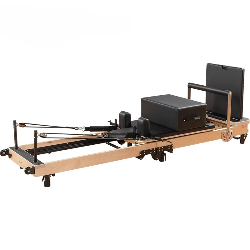 Commercial Home Pilates Reformer Black Pilates Reformer Foldable Pilates Reformer Rehabilitation Training Body Shaping Yoga view 3