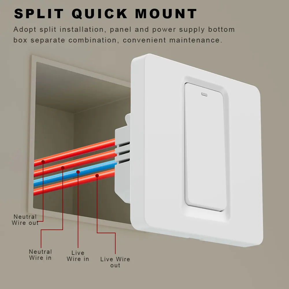 Smart Water Heater Switch/WiFi&Bluetooth Touch Control Works with Alexa/Google Home/Smart Life APP/for Home Bathroom