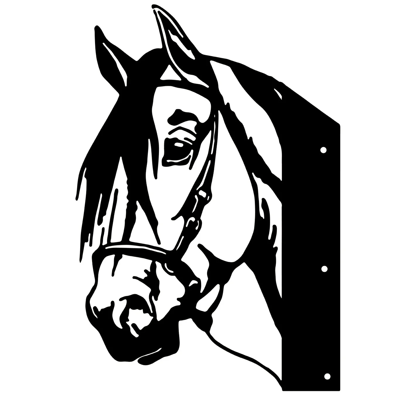 1pc Horse Shape Iron Silhouette Outdoor Garden Fencet