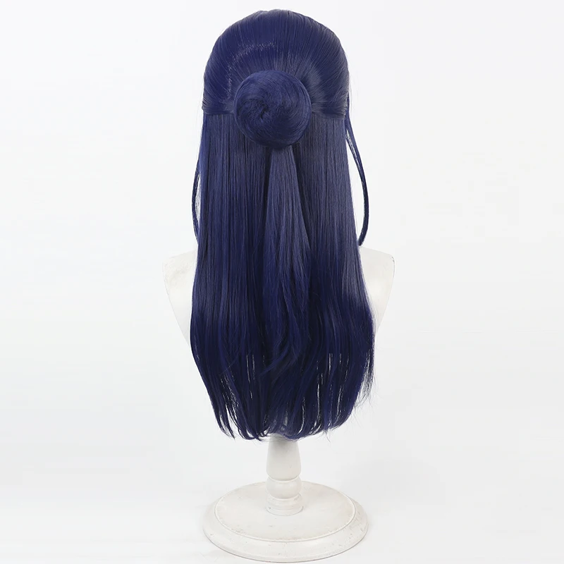 อะนิเมะพริตตี้เคียว อาโอคาเซะ นานะ คอสคอสเพลย์วิกผมปาร์ตี้ฮาโลวีนอุปกรณ์ประกอบฉากผมสังเคราะห์เส้นใยทนความร้อน + หมวกวิกผม