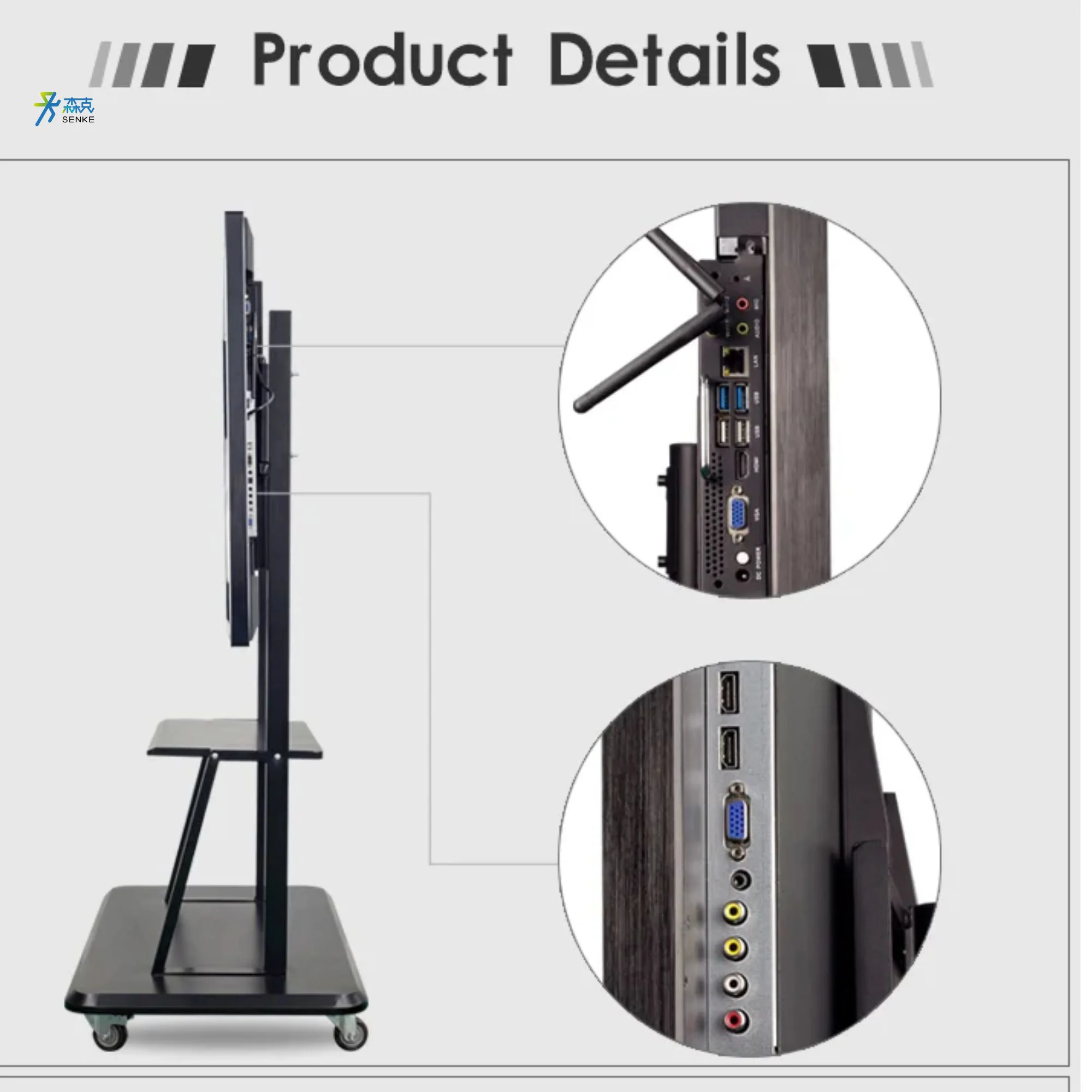 Whiteboard Interactive Digital Electronic Mobile Stand Digital Whiteboard Interactive Flat Panel Smart Digital Whiteboard