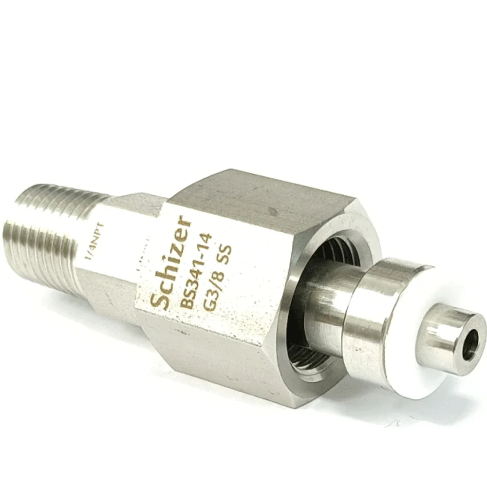 Conector do encaixe de tubulação de aço inoxidável SUS316L, adaptador macho do acoplador, conector do encaixe da tubulação, água, gás, óleo, cilindro, BS341-14, 1, 4 ", NPT