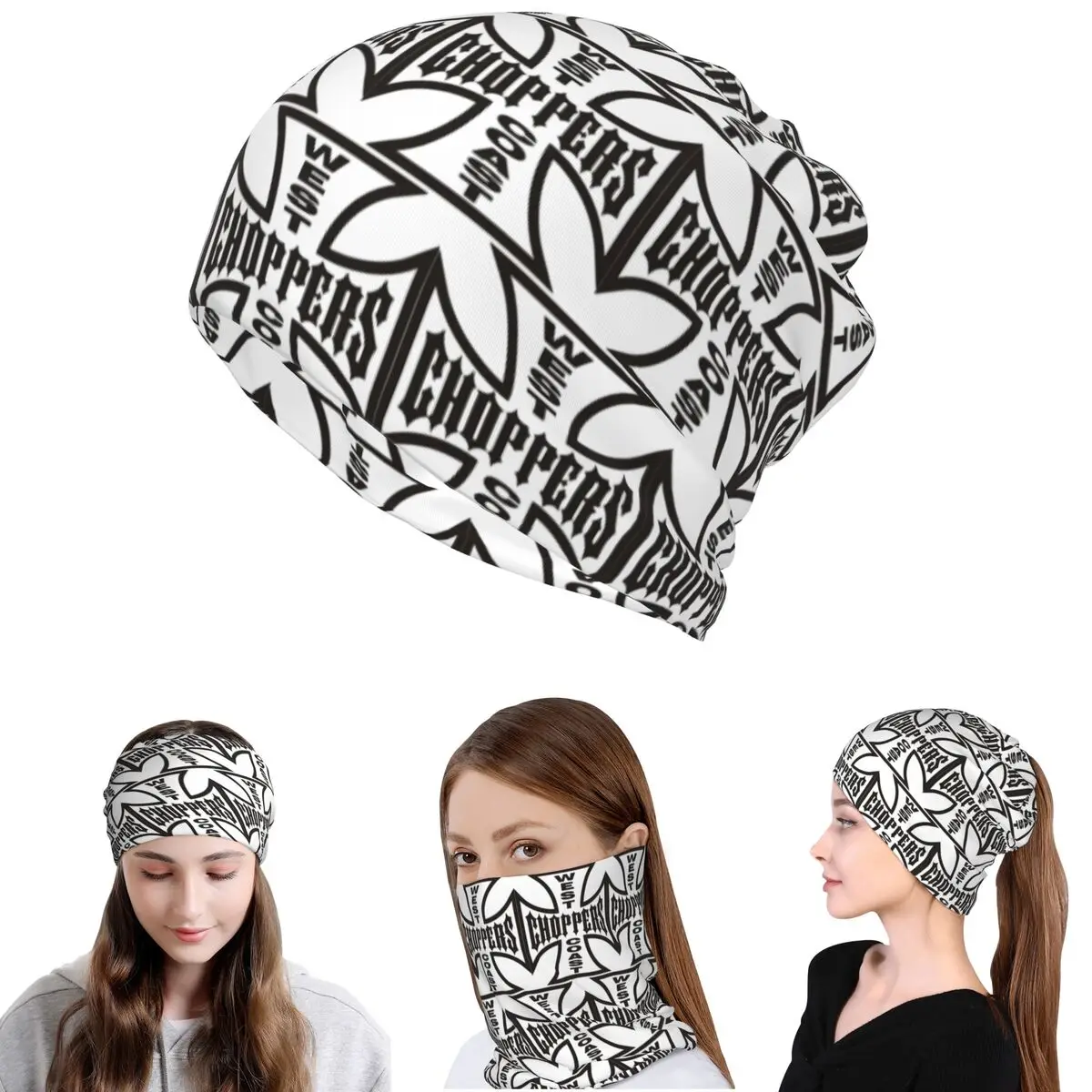 The West CHoPPerS CoaSt Motorcycles Factory Merch Bandana Neck Gaiter Magic Scarf Warm Balaclava Beanies Hat Unisex Breathable