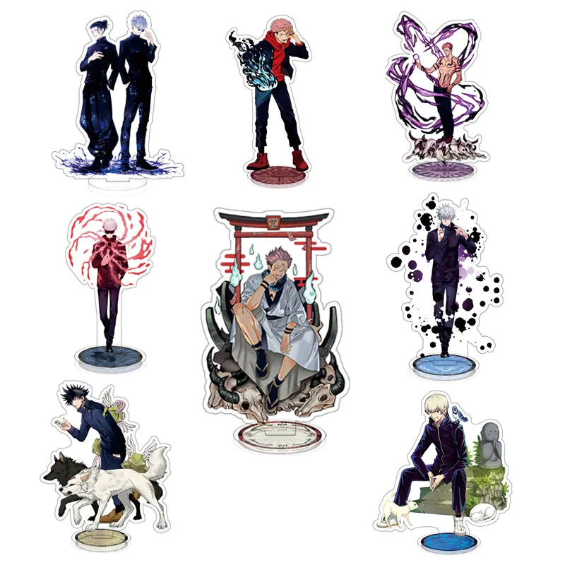 Anime Jujutsu Kaisen Action Figure Stand Model Gojo Satoru Ryomen Sukuna Acrylic Cartoon Figure Standing Sign Toy Fans Gifts