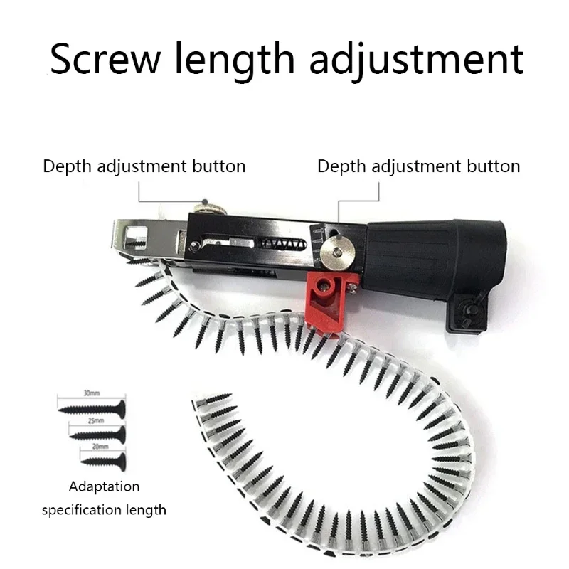 Adjustable Electric Drywall Screwdriver Gun Wodworking Tools Cordless Power Drill Screw Length and Depth Easy to Use Carpentry