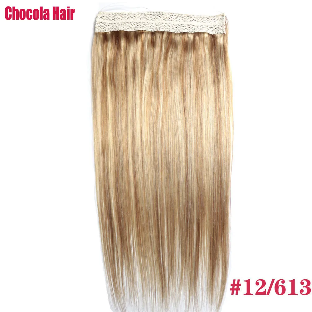 Chocola Brazilian Remy  Human Hair Extensions Secret Wire No Clip Halo Hair Extensions Hidden Wire  Adjusta