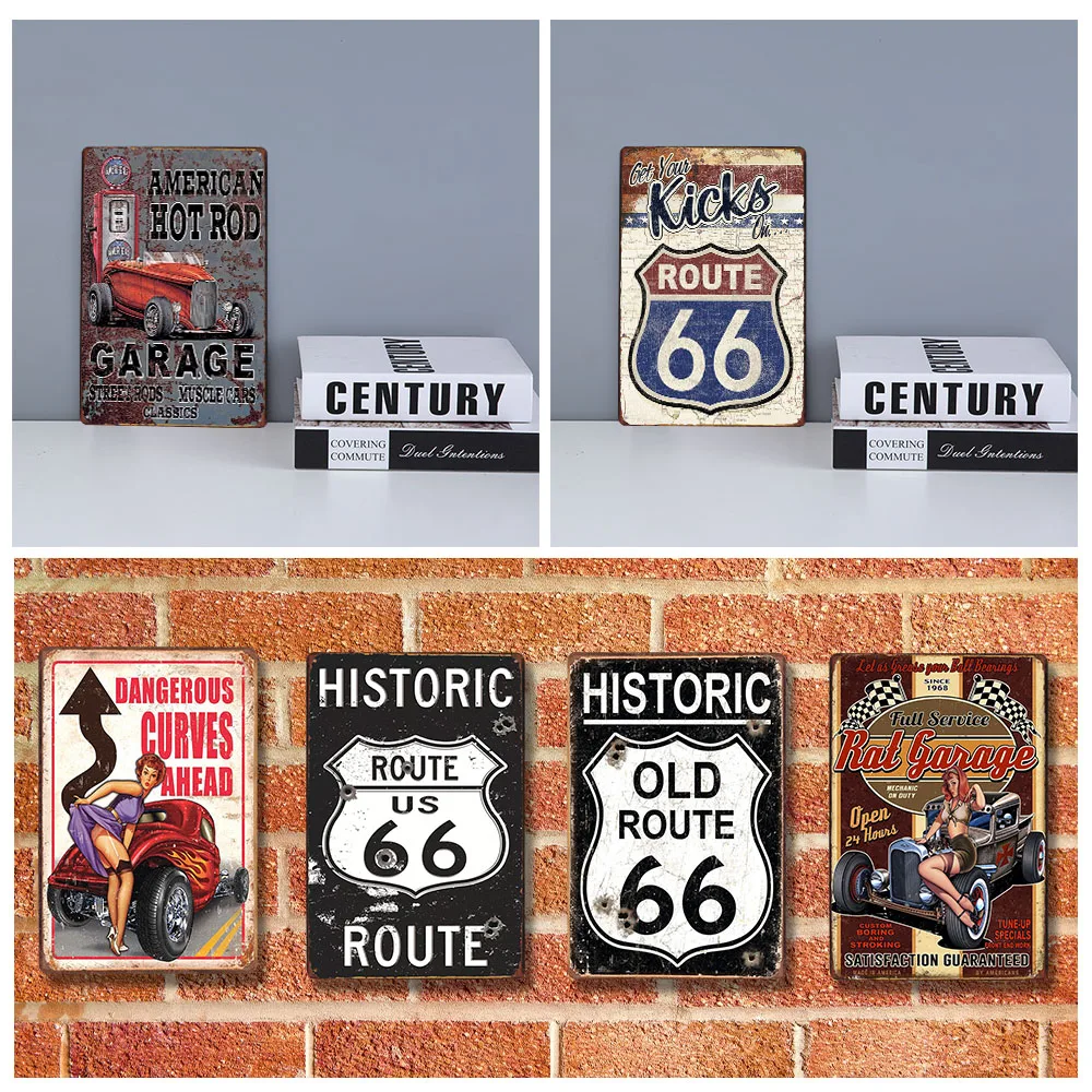 الرجعية سيارة معدن القصدير علامات خمر المرآب اللوحات بار مقهى غرفة الديكور 8x12 بوصة