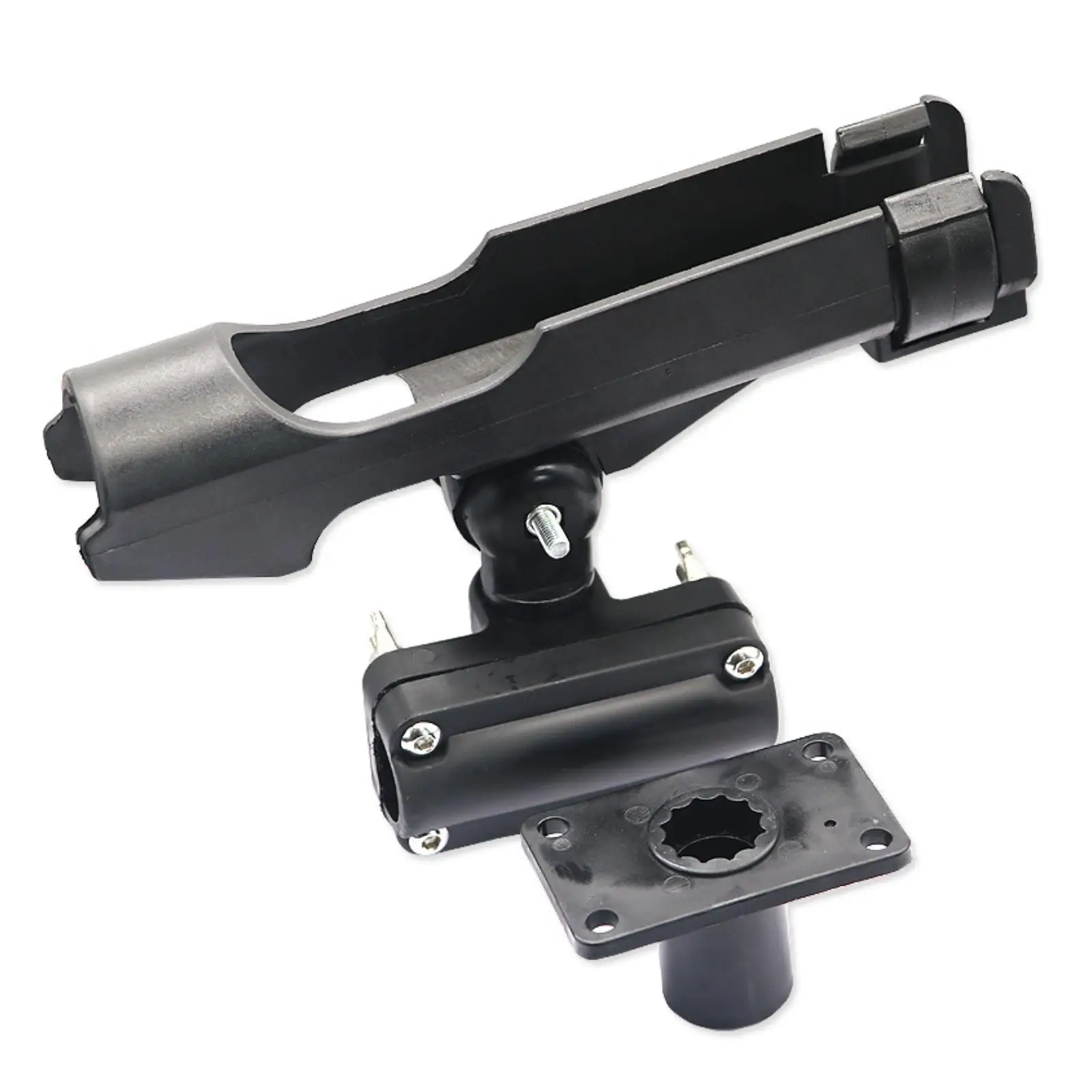 Fishing Accessory 360-Degree Rotatable Kayak Rod Holder with Mounting Bracket Multi-Positional