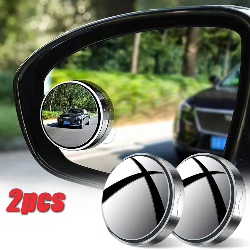 

2Pcs Car Mirror HD Convex Mirrors Blind Spot Auto Rearview 360 Degree Wide Angle Vehicle Parking Auxiliary Tools Driving Safety