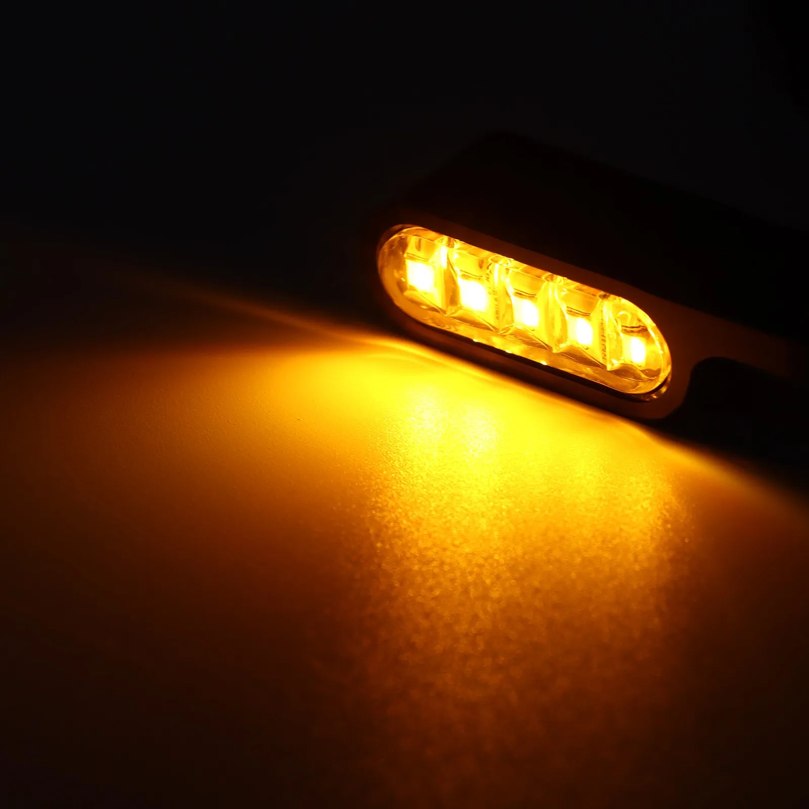 2PCS Mini LED Cornering Lamp Turning Signal Light Corrosion Resistant Aluminium Alloy Motorcycle Accessory Mirror
