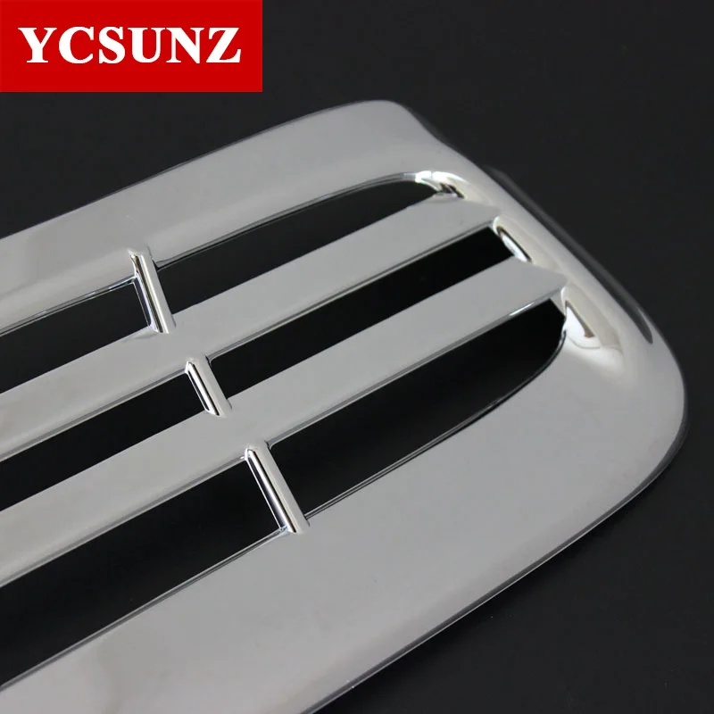 ABS Chrome Small Hood Scoops Outlet Cover For Toyota Hilux Vigo 2011 2012 2013 2014 Car Styling Accessories Double Cabin