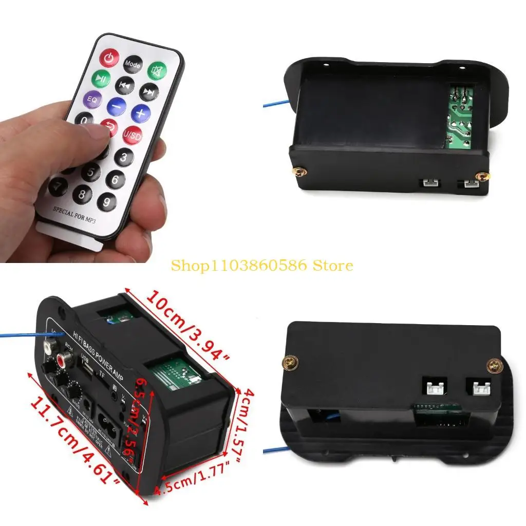 242A 25W Car Bluetooth-compatible Subwoofer Hi-Fi Bass Amplifier Board Audio TF USB