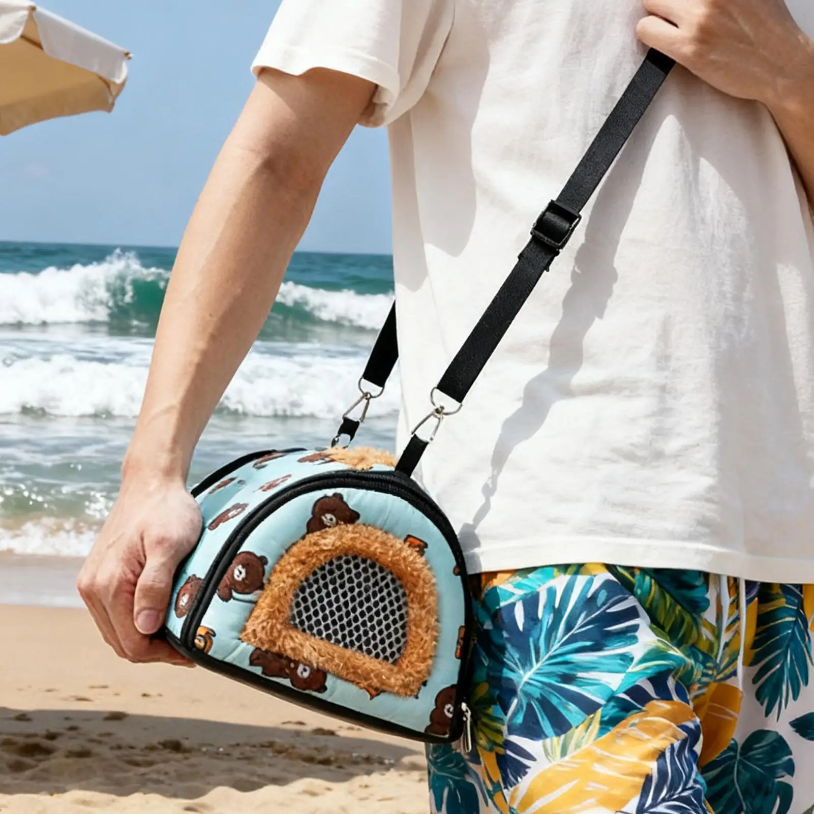 

Сумка-переноска для маленьких животных, водонепроницаемая теплая зимняя переноска для ежика на открытом воздухе, для кемпинга, перемещения, поездок на работу, шиншиллы, хамелеоны