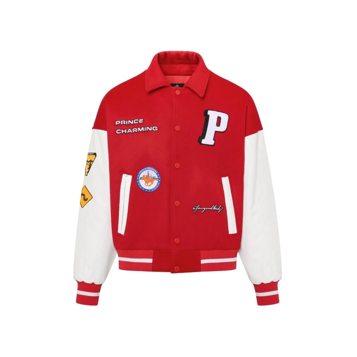 

Couple's Embroidered FFF Baseball Jaet Cotton Coat Men's Women's Loose Fit Long Sve Thiened Autumn Winter Outerwear